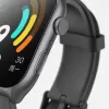 The black smartwatch sports model with a black strap screen displays the time 0930. The sports data is displayed in pink contrast on the right side Application Scenario